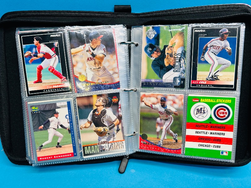 Photo 1 of 593380… final sale no returns/refunds-192 mixed baseball cards in binder 