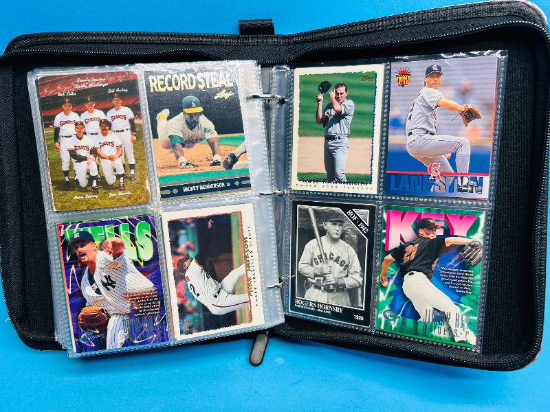 Photo 1 of 593380… final sale no returns/refunds-192 mixed baseball cards in binder 
