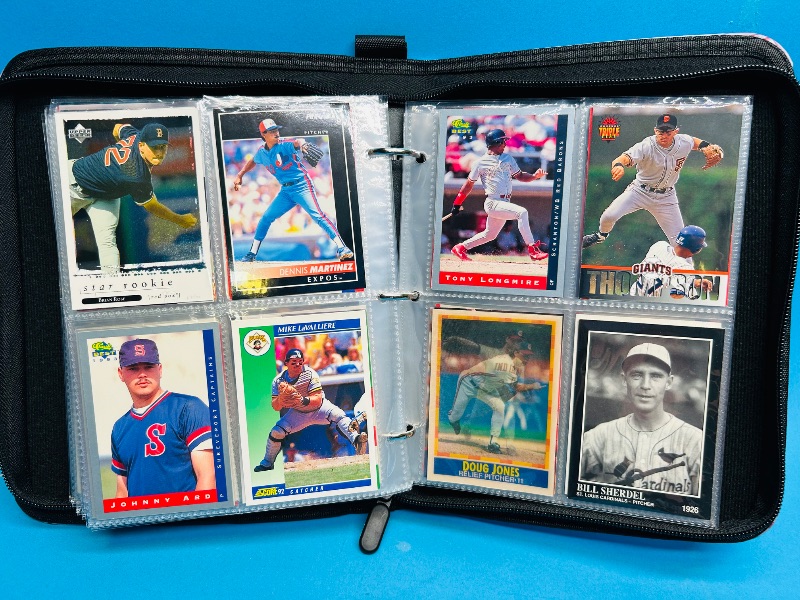 Photo 1 of 593380… final sale no returns/refunds-192 mixed baseball cards in binder 