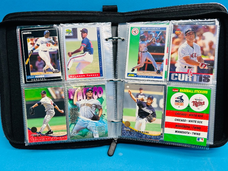 Photo 1 of 593380… final sale no returns/refunds-192 mixed baseball cards in binder 