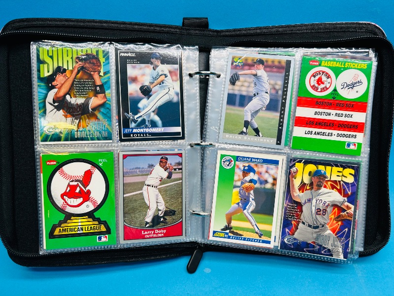 Photo 1 of 593380… final sale no returns/refunds-192 mixed baseball cards in binder 