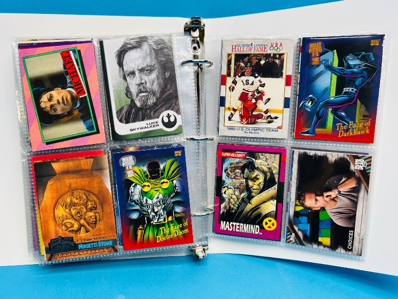 Photo 1 of 593381… final sale no returns/refunds-160 mixed character /trading cards in binder 