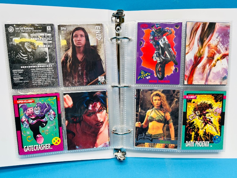 Photo 1 of 593381… final sale no returns/refunds-160 mixed character /trading cards in binder 