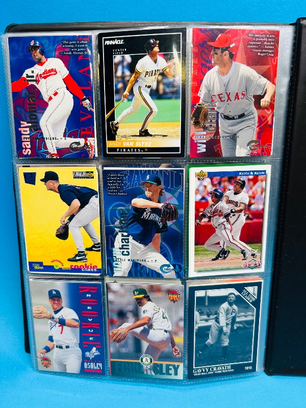 Photo 1 of 593392… final sale no returns/refunds-180 mixed baseball cards in binder