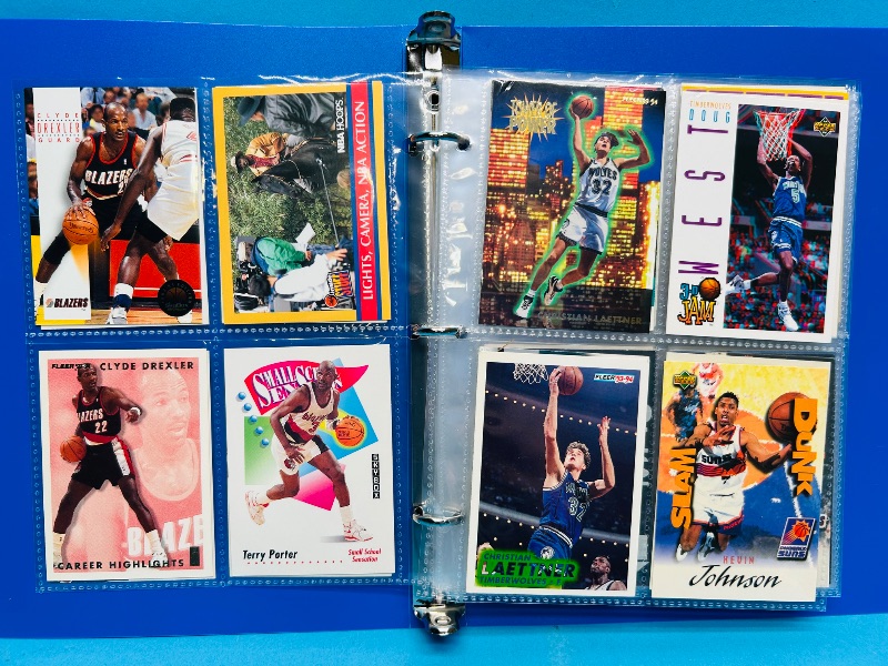 Photo 1 of 593393… final sale no returns/refunds-112 mixed basketball cards in binder