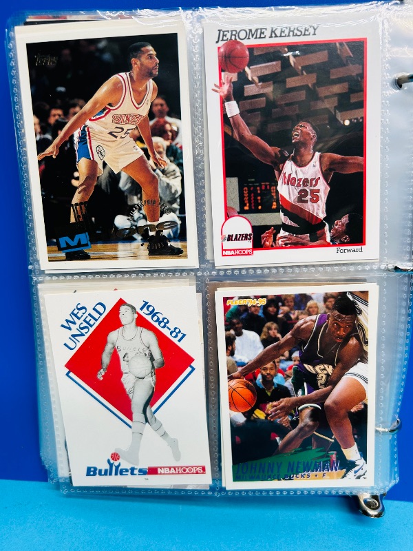 Photo 1 of 593393… final sale no returns/refunds-112 mixed basketball cards in binder