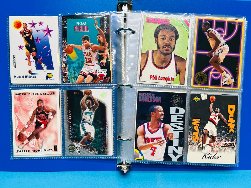 Photo 1 of 593393… final sale no returns/refunds-112 mixed basketball cards in binder
