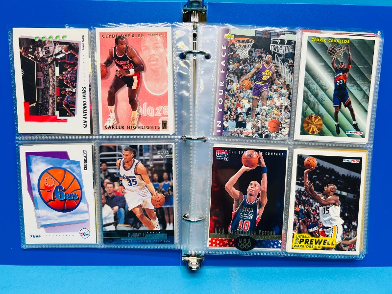 Photo 1 of 593393… final sale no returns/refunds-112 mixed basketball cards in binder