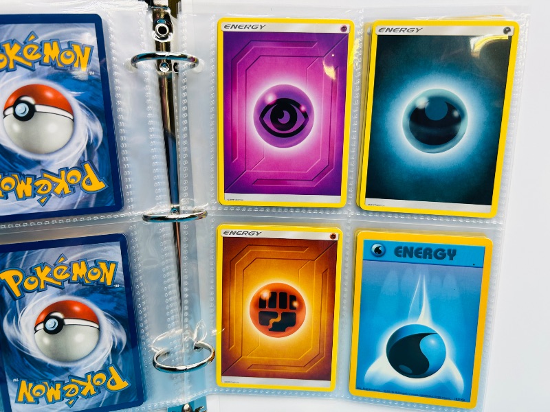 Photo 1 of 593394…  final sale no returns/refunds-60 mixed Pokemon Energy cards in binder