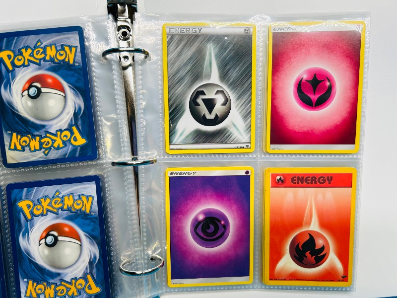 Photo 1 of 593394…  final sale no returns/refunds-60 mixed Pokemon Energy cards in binder