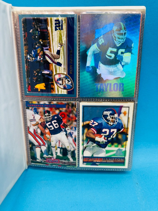 Photo 1 of 593395…  final sale no returns/refunds-96 mixed New York Giants cards in binder