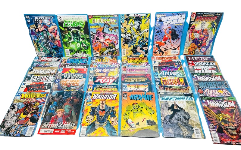 Photo 1 of 593417…final sale no returns/refunds-40+ comics in plastic sleeves 