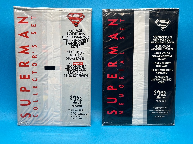 Photo 1 of 593444…2 sealed Superman collectors and memorial set comics 