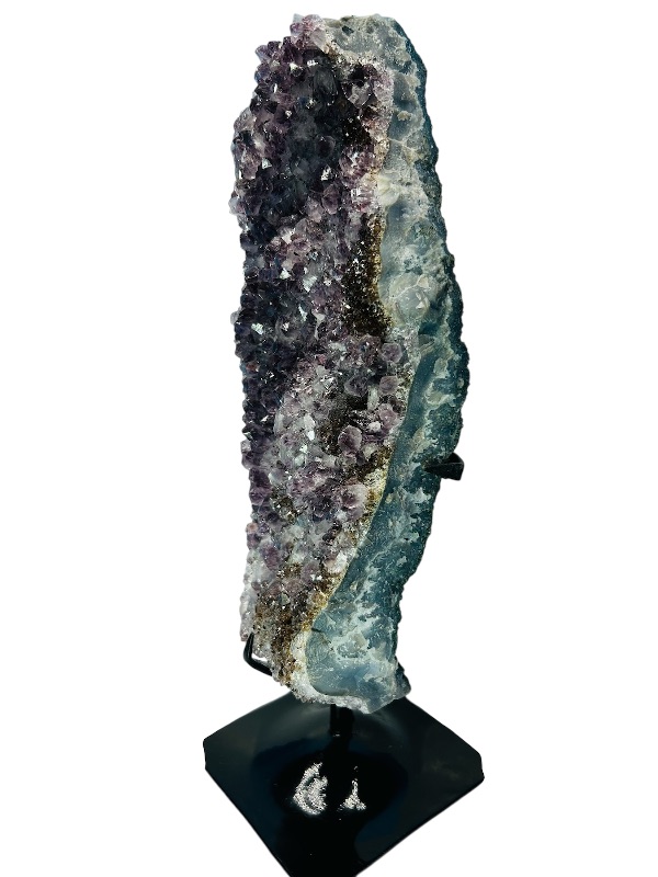 Photo 1 of 593458…huge 12” amethyst crystal rock on stand- height includes display stand