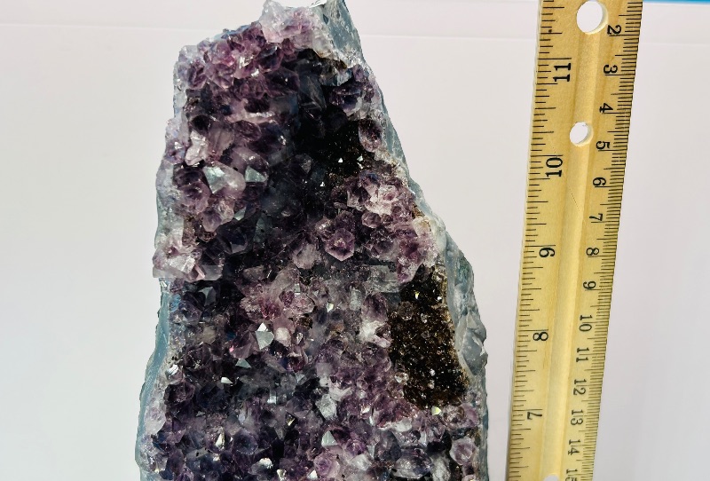 Photo 1 of 593458…huge 12” amethyst crystal rock on stand- height includes display stand 