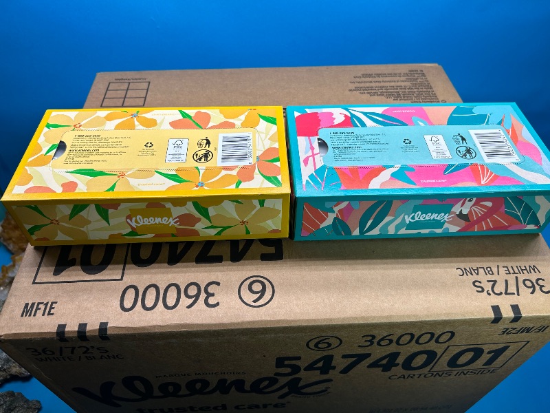 Photo 1 of 593463…36 boxes of Kleenex- 1 case 