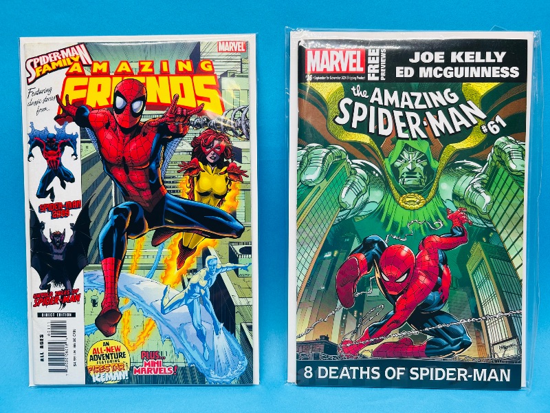 Photo 1 of 593479…2 Spider-Man comics in plastic sleeves 