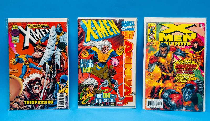 Photo 1 of 593484…3 X-men comics in plastic sleeves 
