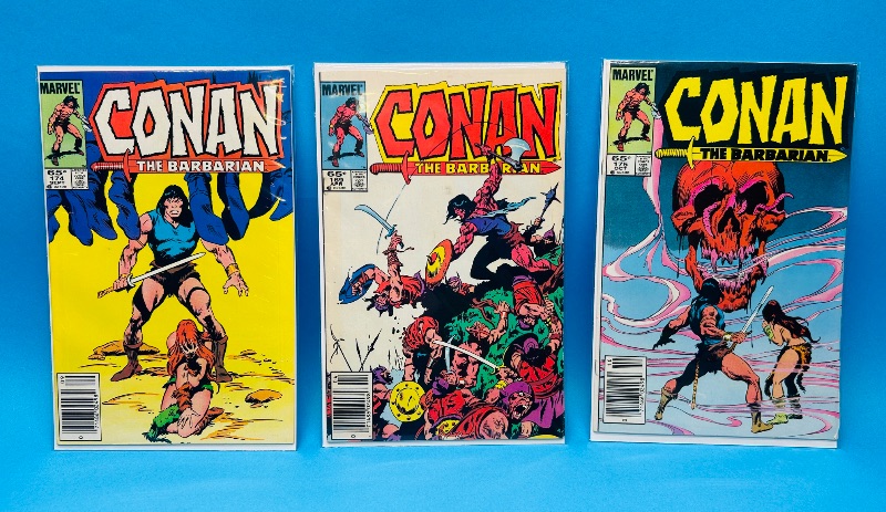 Photo 1 of 593491…3 vintage $.65 cent Conan comics in plastic sleeves 