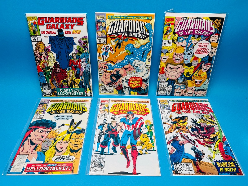 Photo 1 of 593495…6 guardians of the galaxy comics in plastic sleeves 
