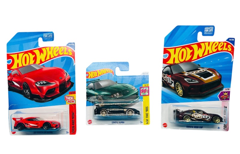 Photo 1 of 593505….3  hot wheels die cast Toyota cars 