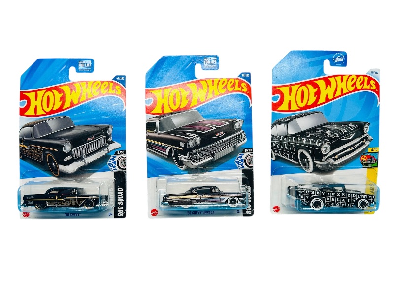 Photo 1 of 593512…3  hot wheels die cast chevy cars