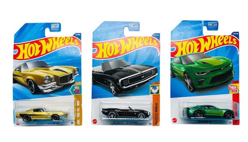 Photo 1 of 593514…3  hot wheels die cast camaro cars