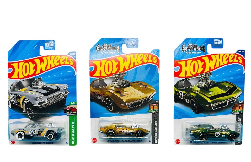 Photo 1 of 593518…3  hot wheels die cast corvette cars