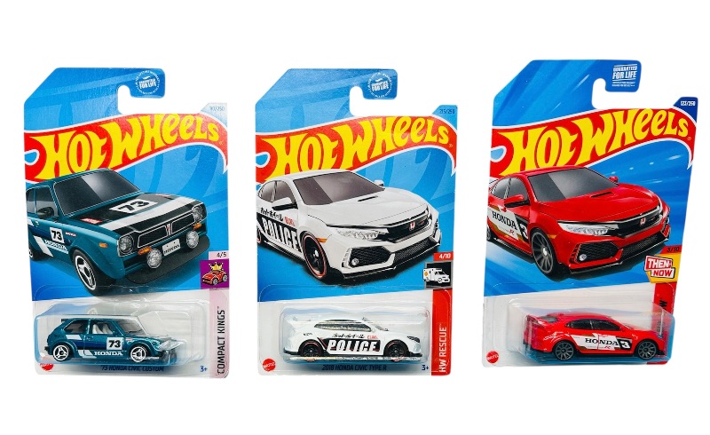 Photo 1 of 593526…3  hot wheels die cast Honda Civics 