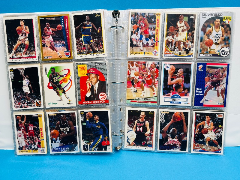 Photo 1 of 593532… final sale no returns/refunds-360 mixed basketball cards in binder 