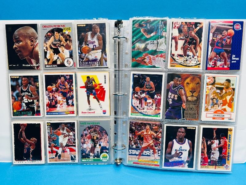 Photo 1 of 593532… final sale no returns/refunds-360 mixed basketball cards in binder 
