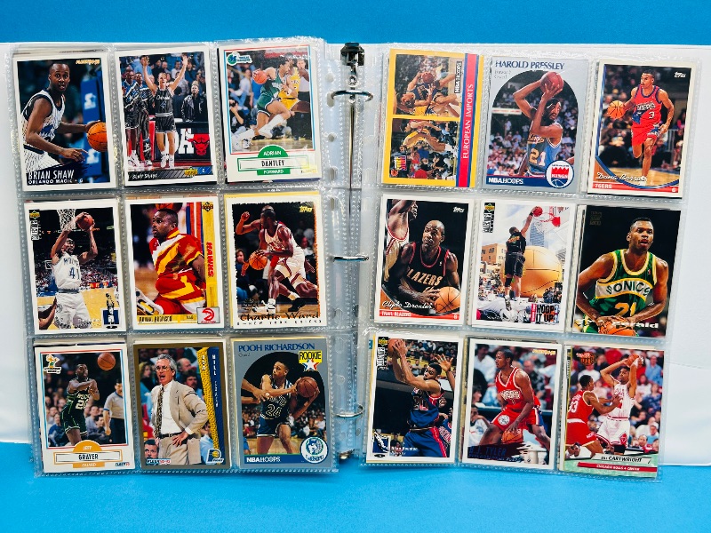 Photo 1 of 593532… final sale no returns/refunds-360 mixed basketball cards in binder 