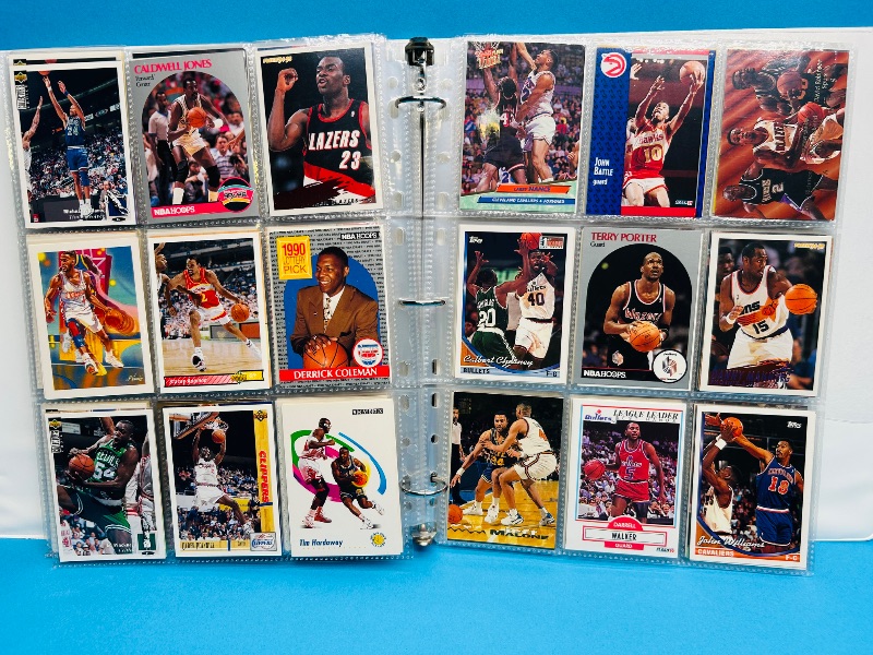 Photo 1 of 593532… final sale no returns/refunds-360 mixed basketball cards in binder 