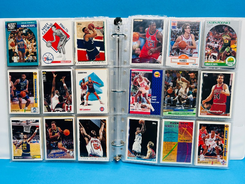 Photo 1 of 593532… final sale no returns/refunds-360 mixed basketball cards in binder 