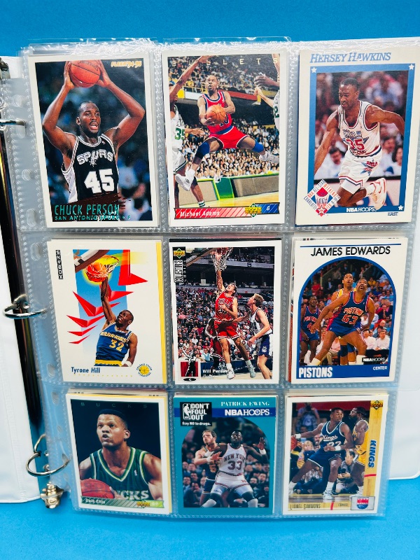 Photo 1 of 593532… final sale no returns/refunds-360 mixed basketball cards in binder 