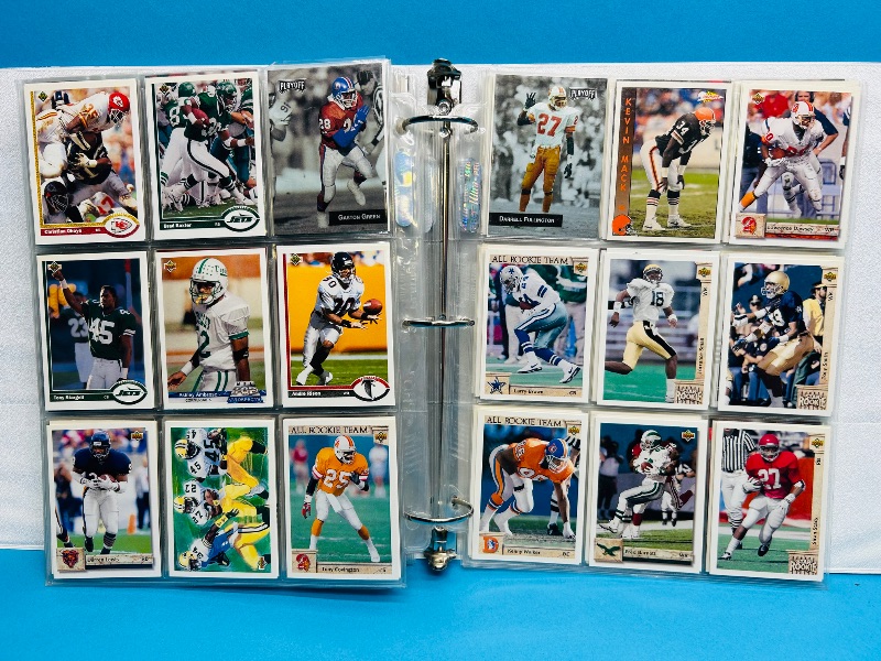 Photo 1 of 593533…  final sale no returns/refunds-396 mixed football cards in binder 