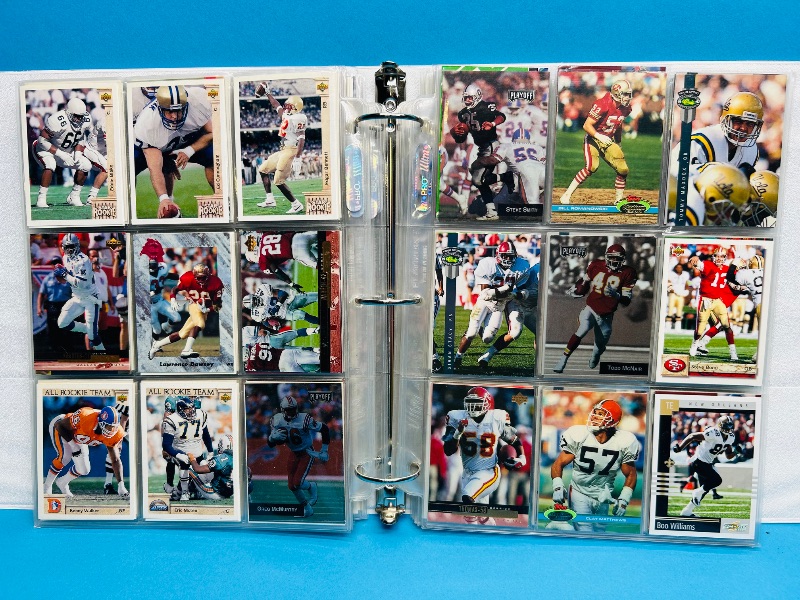 Photo 1 of 593533…  final sale no returns/refunds-396 mixed football cards in binder 