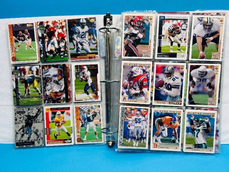 Photo 1 of 593533…  final sale no returns/refunds-396 mixed football cards in binder 