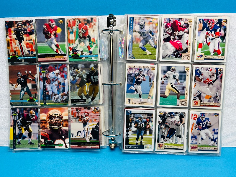 Photo 1 of 593533…  final sale no returns/refunds-396 mixed football cards in binder 