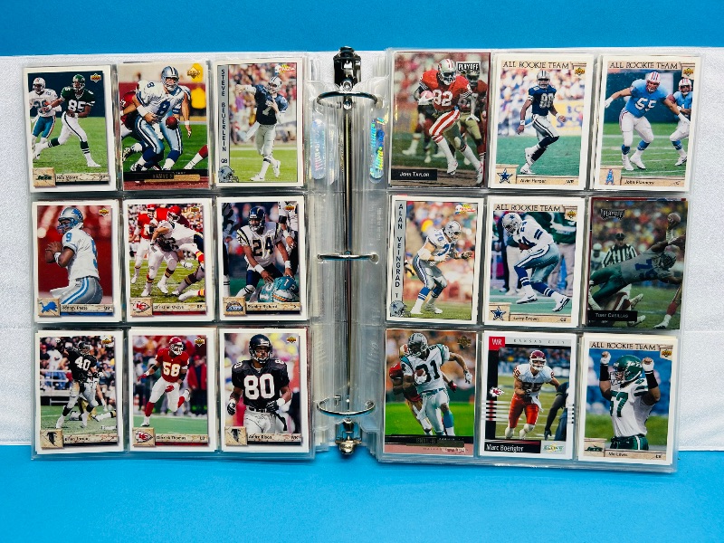 Photo 1 of 593533…  final sale no returns/refunds-396 mixed football cards in binder 