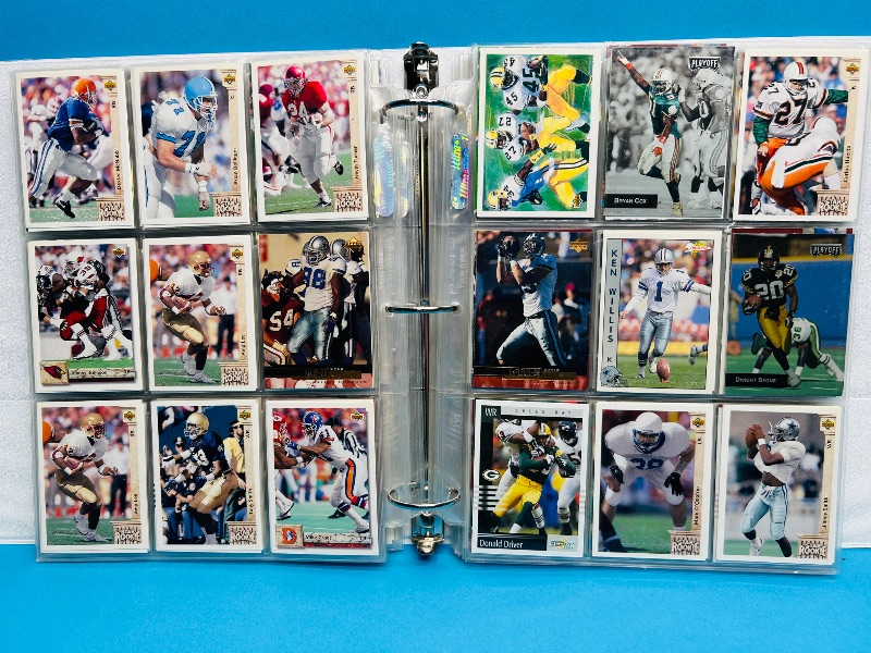 Photo 1 of 593533…  final sale no returns/refunds-396 mixed football cards in binder 