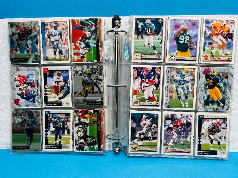 Photo 1 of 593533…  final sale no returns/refunds-396 mixed football cards in binder 
