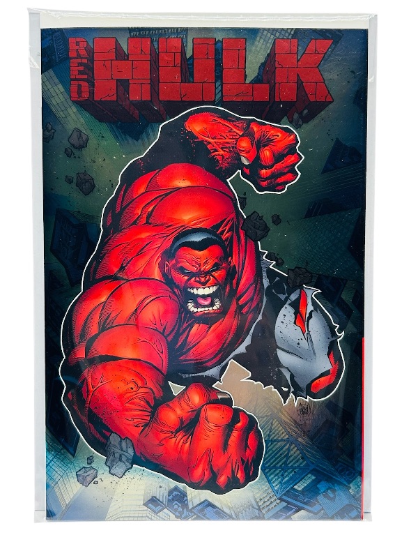 Photo 1 of 593535…Red Hulk foil cover comic #1 in plastic sleeve 