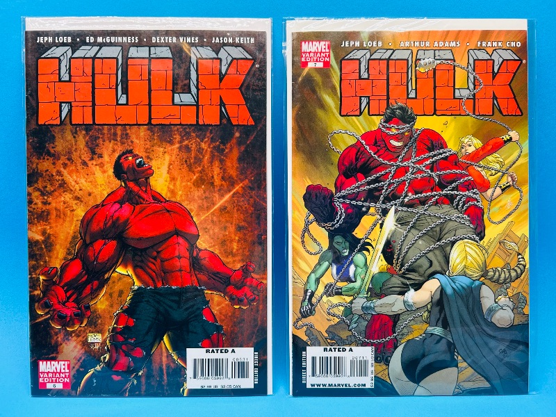 Photo 1 of 593541…Hulk #6 and #7 comics in plastic sleeves 