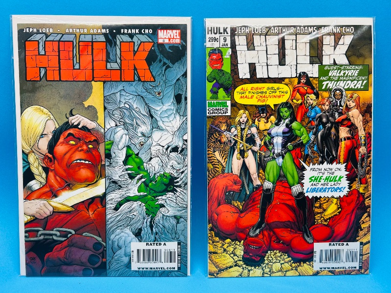Photo 1 of 593542…Hulk #8 and #9 comics in plastic sleeves 