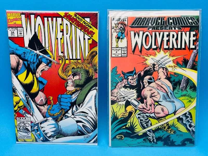 Photo 1 of 593544…vintage Wolverine comics in plastic sleeves 