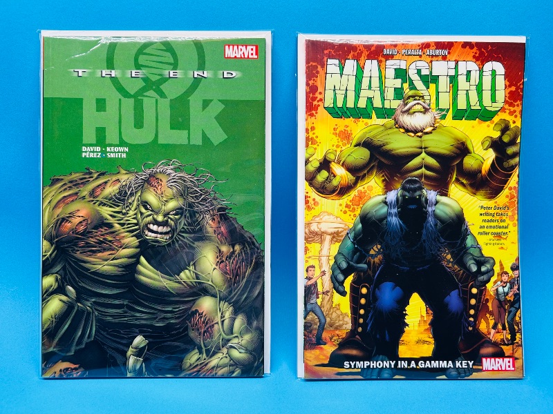 Photo 1 of 593546…2 paperback Hulk novels in plastic sleeves 