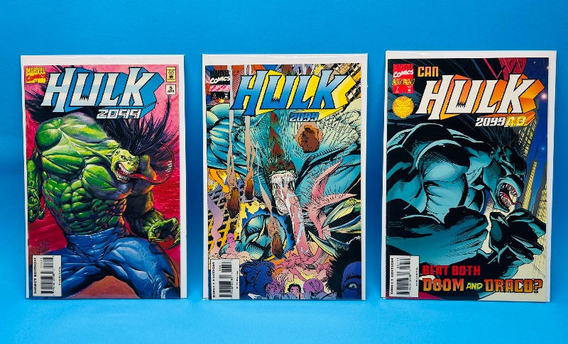Photo 1 of 593548…Hulk 2099 comics 5,6,7 in plastic sleeves 