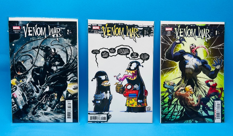Photo 1 of 593555…Venom War #1-3 comics in plastic sleeves 