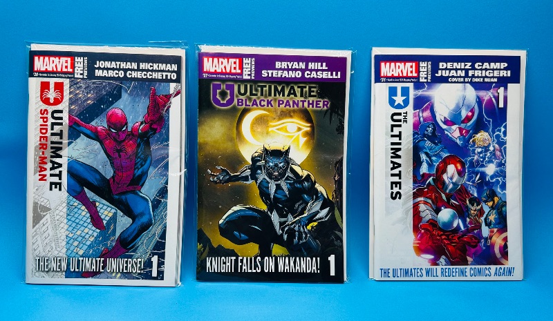 Photo 1 of 593580…3 thick comics all no 1’s in plastic sleeves 